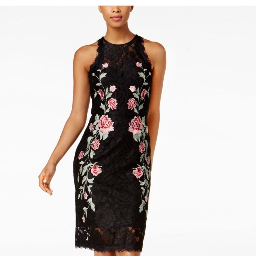 Betsy & Adam Women's Embroidered Lace Dress size 2